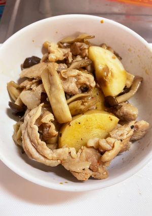 ほくほく長芋と豚肉炒め-レシピのメイン写真
