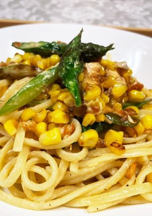 旬の野菜と鮭のおうちパスタ -レシピのメイン写真