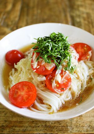 トマトツナ玉ねぎそうめん-レシピのメイン写真