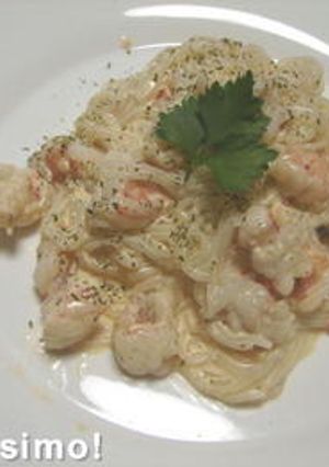 カルボナーラ?? エビマヨでパスタ??-レシピのメイン写真