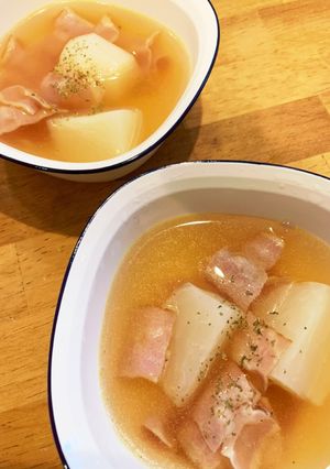 簡単！小かぶとベーコンのコンソメ煮-レシピのメイン写真