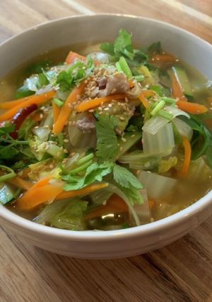 お野菜たっぷり♪簡単春雨スープ-レシピのメイン写真