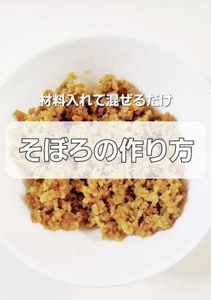 そぼろ基本の作り方-レシピのメイン写真
