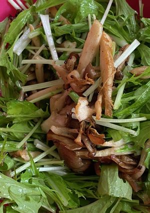 簡単！水菜とキノコのサラダ-レシピのメイン写真