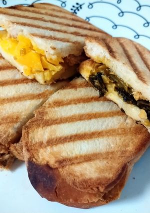 高菜とたくあんのホットサンド-レシピのメイン写真