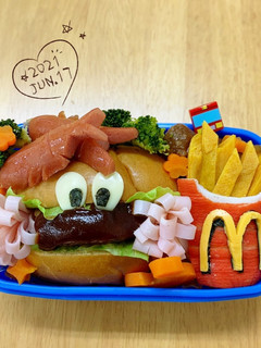 マック風〜ハンバーガー、キャラ弁-レシピのメイン写真