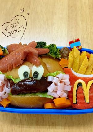 マック風〜ハンバーガー、キャラ弁-レシピのメイン写真