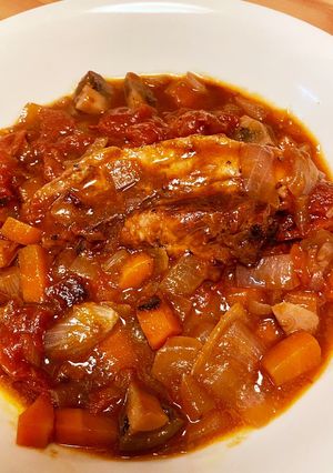 豚バラ肉とトマトの赤ワイン煮込み-レシピのメイン写真