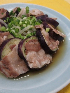 ベジ♪豚肉となすのレンジで重ね蒸し-レシピのメイン写真