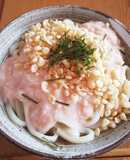 簡単☆とろろ明太ぶっかけうどん