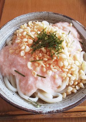 簡単☆とろろ明太ぶっかけうどん-レシピのメイン写真