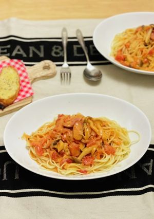 トマトクリームソースのパスタ-レシピのメイン写真