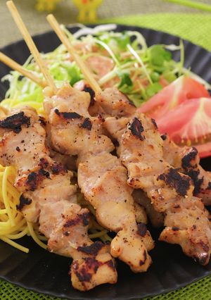 フライパンで簡単！冷凍焼鳥のからし焼き-レシピのメイン写真