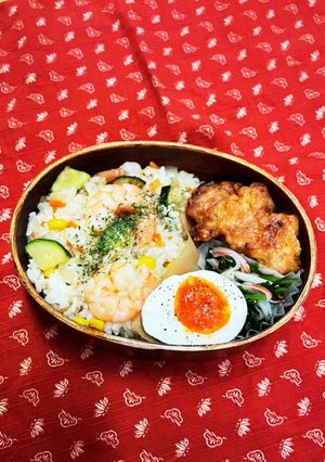 海老チャーハン弁当-レシピのメイン写真