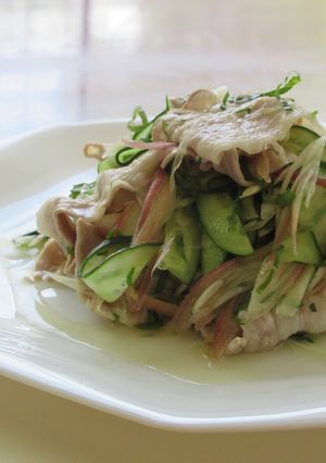 豚しゃぶとたっぷり香味野菜の白だし酢あえ-レシピのメイン写真
