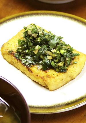 たっぷり薬味ダレの焼き厚揚げ-レシピのメイン写真