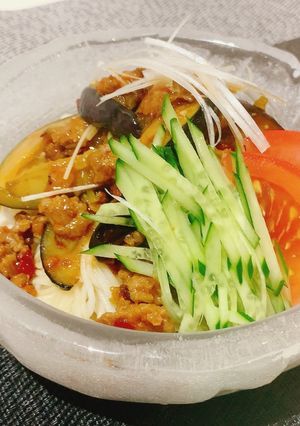 簡単!麻婆茄子そうめん-レシピのメイン写真
