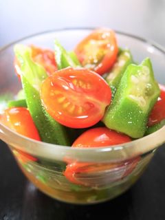 夏にさっぱり☆オクラとプチトマトの酢の物-レシピのメイン写真