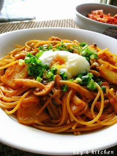しめじとキムチのパスタ-レシピのメイン写真