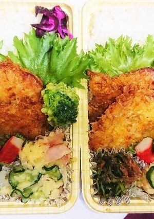 【夫婦弁当68】海老ハムカツとポテサラ-レシピのメイン写真