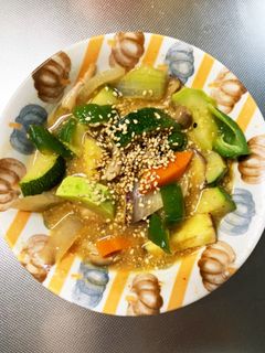 根菜牛丼風甘辛炒め味温野菜サラダ-レシピのメイン写真