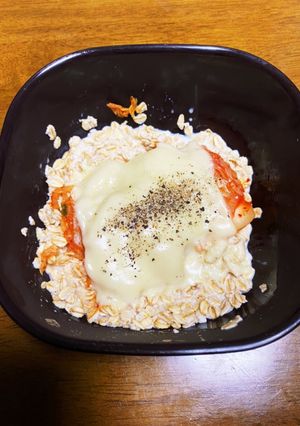 オートミール　レンジでキムチチーズ-レシピのメイン写真