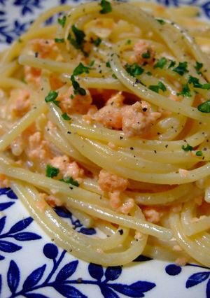 ♡休日ランチ②簡単サーモンクリームパスタ-レシピのメイン写真