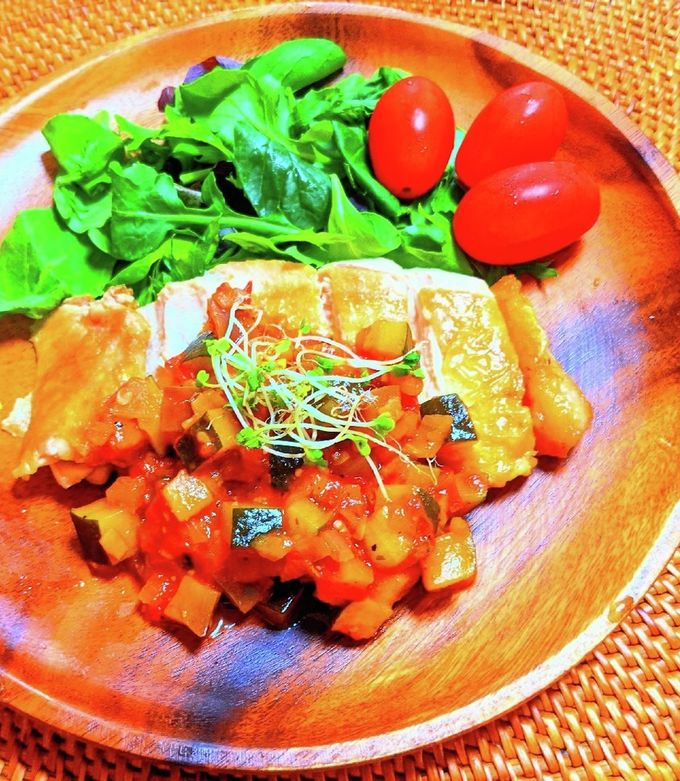 チキンソテー✿夏野菜のトマトソース-レシピのメイン写真