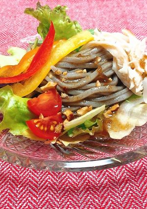 カット野菜で！バランスそばサラダ-レシピのメイン写真