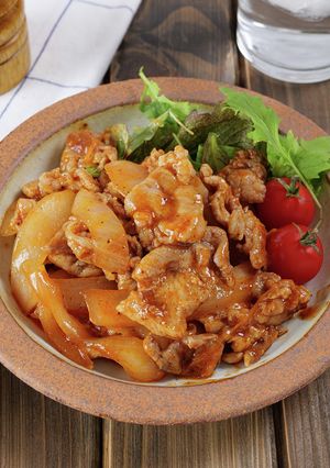 豚こまと玉ねぎのスパイシーポークチャップ-レシピのメイン写真