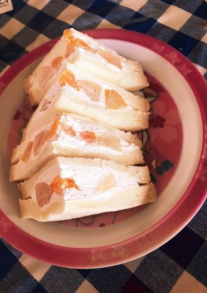 缶詰フルーツのサンドイッチ-レシピのメイン写真