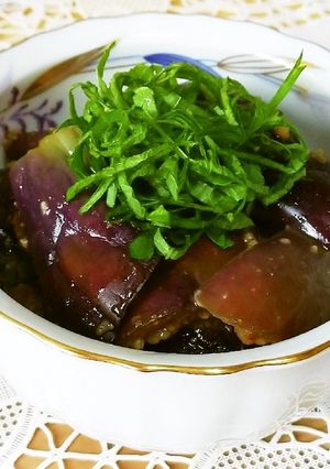 レンジで蒸しナス　醤油麹和え☆簡単美味-レシピのメイン写真