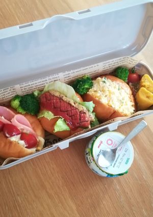 高校生ロールパンサンド弁当21.6.18-レシピのメイン写真