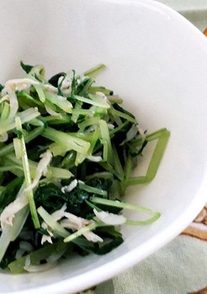 シャキシャキ水菜としらすのおひたしサラダ-レシピのメイン写真