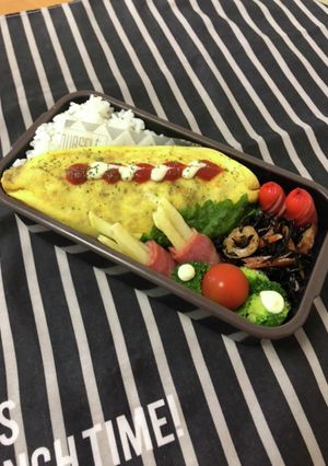 男子高校生弁当6/18オムレツ弁当-レシピのメイン写真