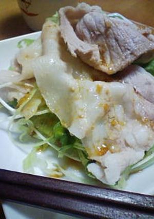 簡単♪茹で豚サラダのにんにくポン酢かけ-レシピのメイン写真