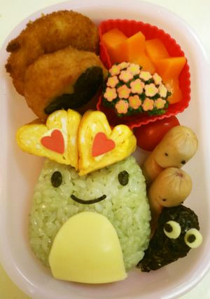 かえるちゃん親子　キャラ弁-レシピのメイン写真