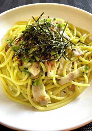 青しその実漬物パスタ-レシピのメイン写真