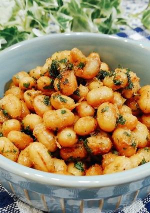 やみつき！お豆とパセリのホットサラダ♬-レシピのメイン写真