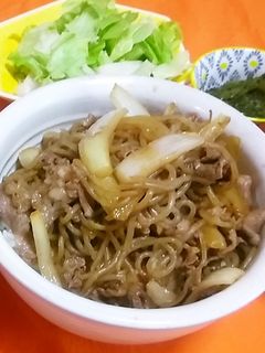 10分未満♪フライパンひとつで牛丼♪-レシピのメイン写真