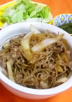 10分未満♪フライパンひとつで牛丼♪-レシピのメイン写真