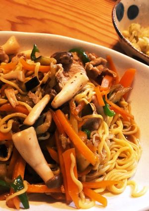 糖質0麺でもプリプリ！糖質制限焼きそば-レシピのメイン写真