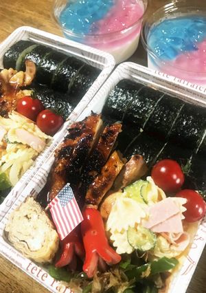 キンパと照り焼きチキン弁当-レシピのメイン写真