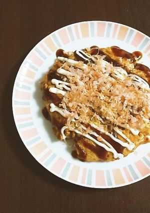 【オートミール】簡単。納豆入りお好み焼き-レシピのメイン写真