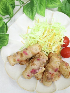 シャキシャキ梅とちくわの磯部揚げ-レシピのメイン写真