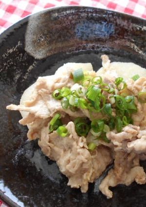 【バランス】長芋と豚肉の梅風味レンジ蒸し-レシピのメイン写真