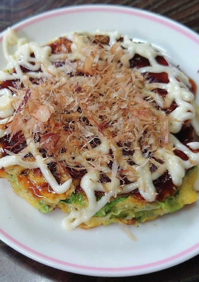 簡単　余った千切りキャベツでお好み焼き風-レシピのメイン写真