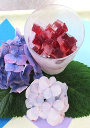 簡単給食 あじさいゼリー-レシピのメイン写真