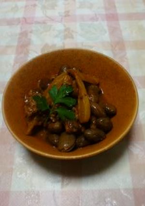 豆と挽肉・セロリの煮込（トマト味）-レシピのメイン写真