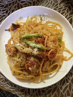 鶏肉とニンニクのトマトパスタ-レシピのメイン写真